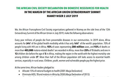 The African Civil Society Declaration