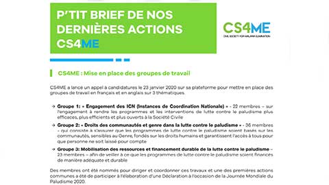 NEWSLETTER : Découvrez nos actions CS4ME de Janvier à Mars 2020