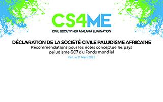 DÉCLARATION DE LA SOCIÉTÉ CIVILE PALUDISME AFRICAINE  – Recommendations pour les notes conceptuelles pays paludisme GC7 du Fonds mondial