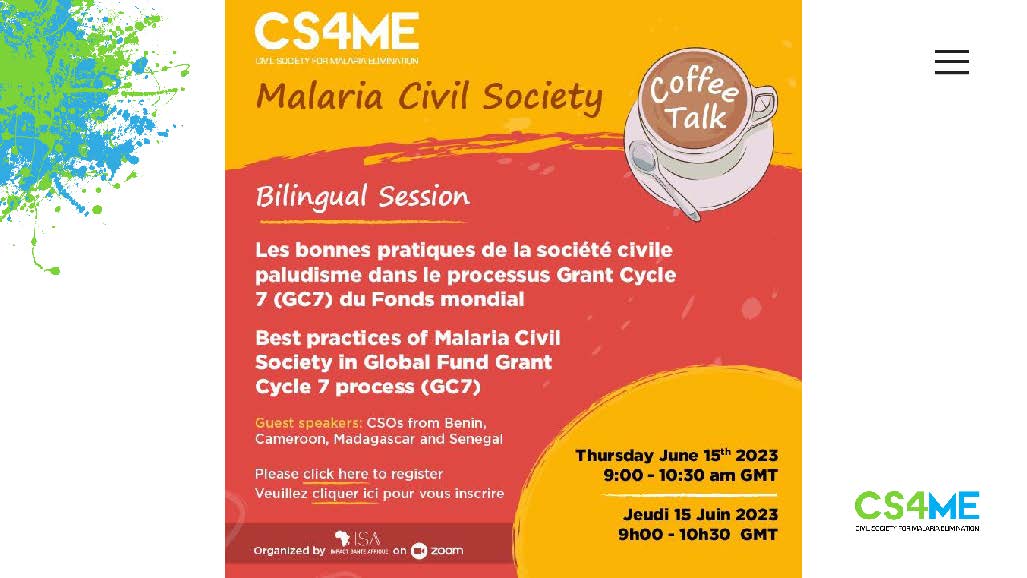 Malaria Coffee Talk | Best practices of malaria Civil Society on Global Funds GC7 process_June 15 2023