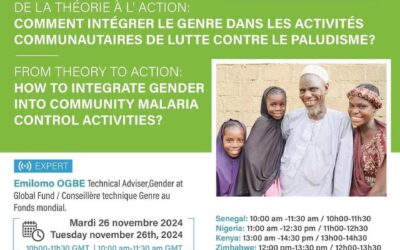 From theory to action: How to integrate gender in community malaria control activities?