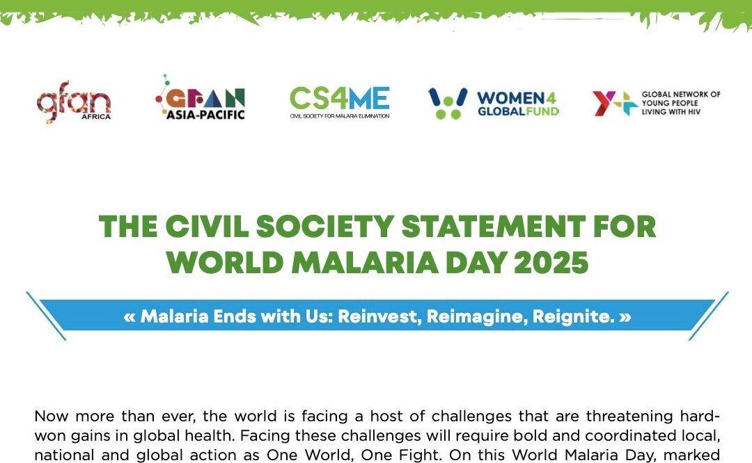 The Civil Society and Communities Declaration for World Malaria Day 2025